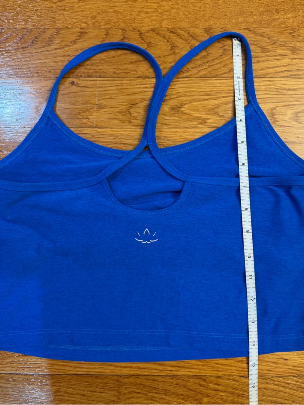 Beyond Yoga Spacedye Slim Racerback Cropped Tank Vibrant Blue - Size Large - Picture 4 of 6